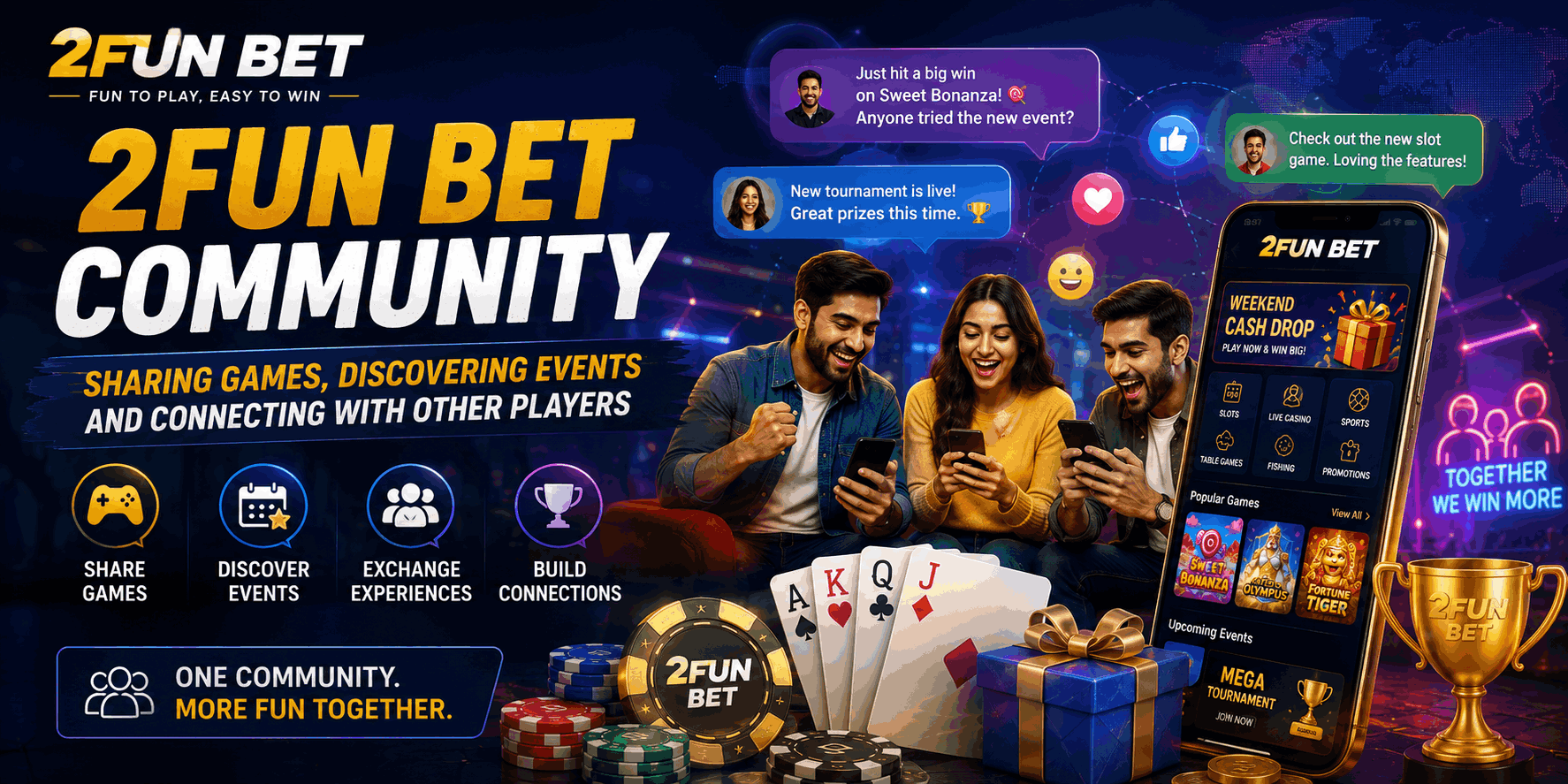 Discover the 2FUN BET community and learn how players share games, events, promotions, and experiences while staying connected with the latest gaming updates.