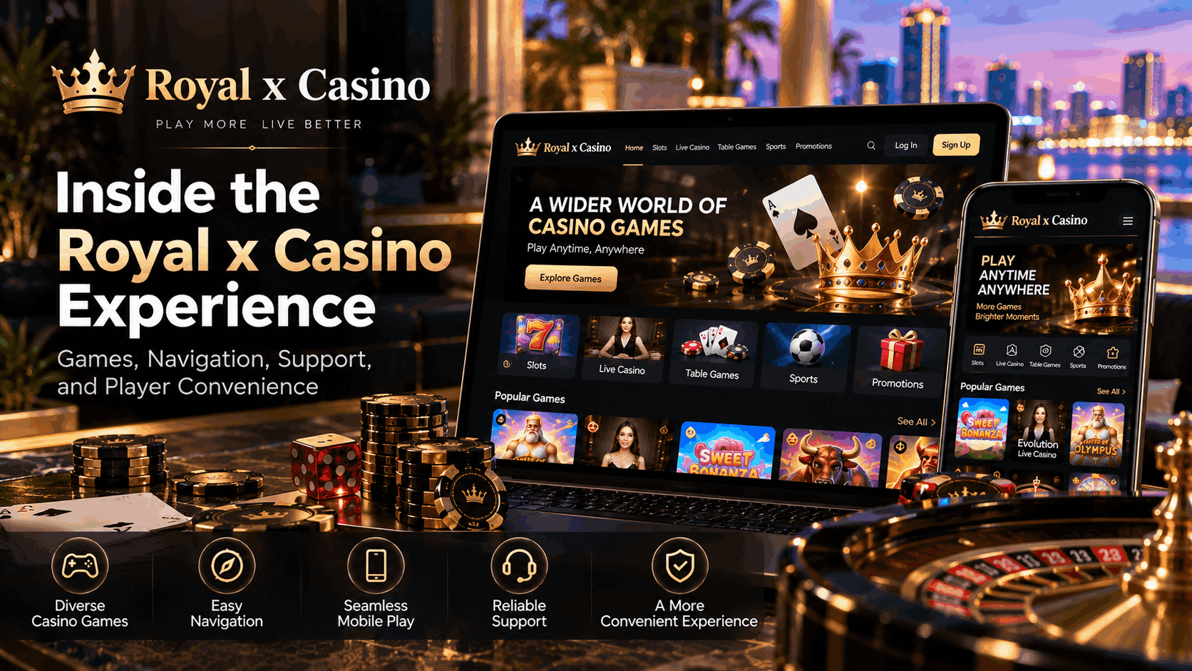 Inside the Royal x Casino Experience: Games, Navigation, Support, and Player Convenience